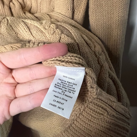 Talbots 100% Cotton Cableknit Fisherman Sweater - Picture 6 of 9
